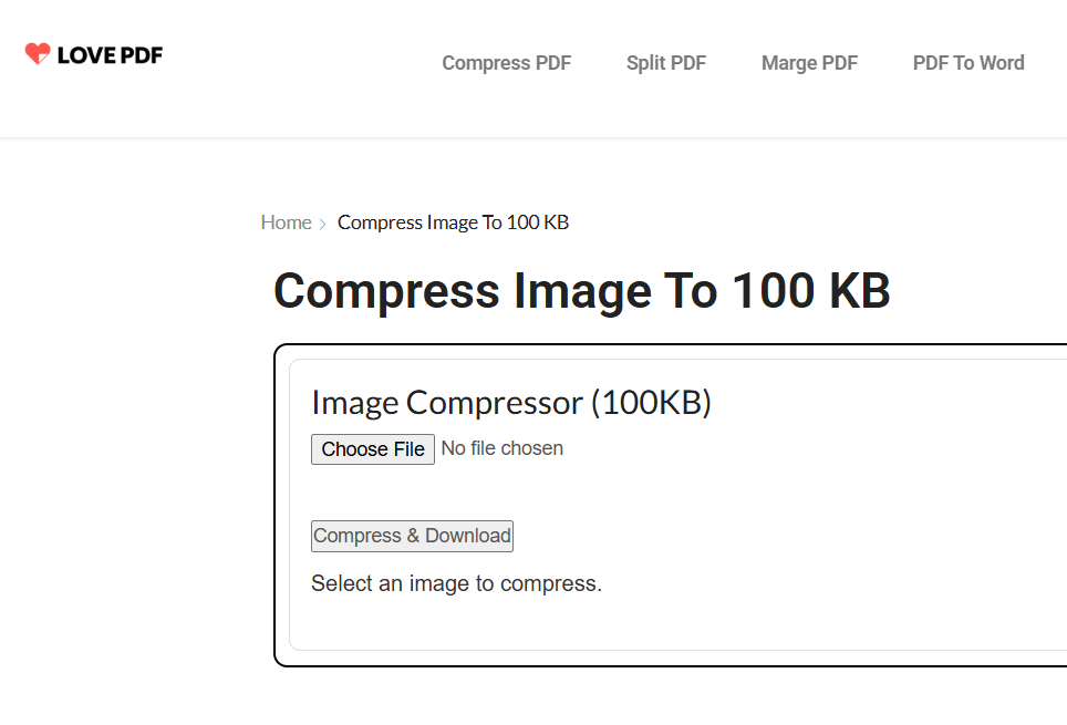 image compress to 100 kb