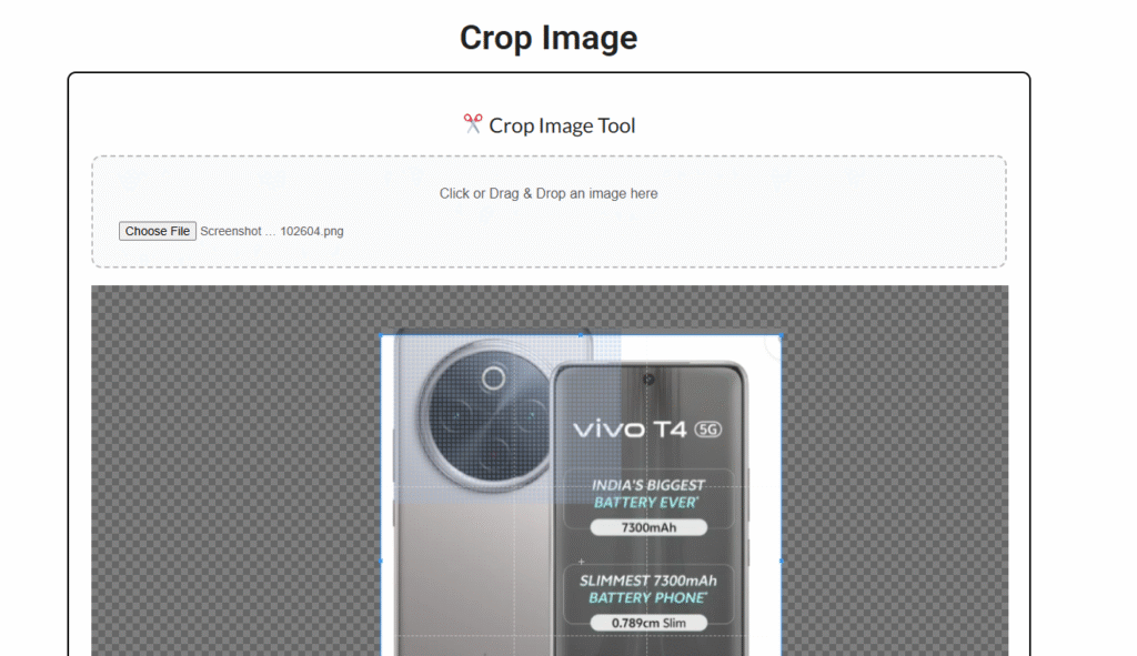 Crop image online free