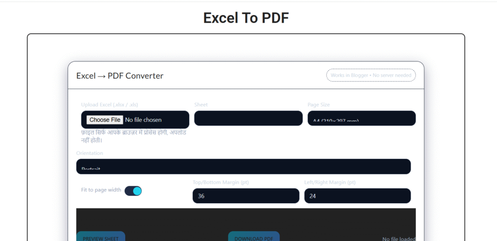 excel to pdf converter