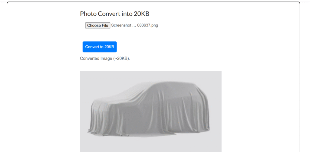 Image Convert To 20 KB online