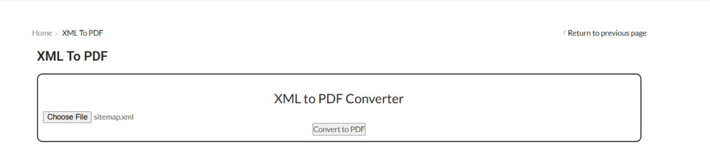 xml to pdf online